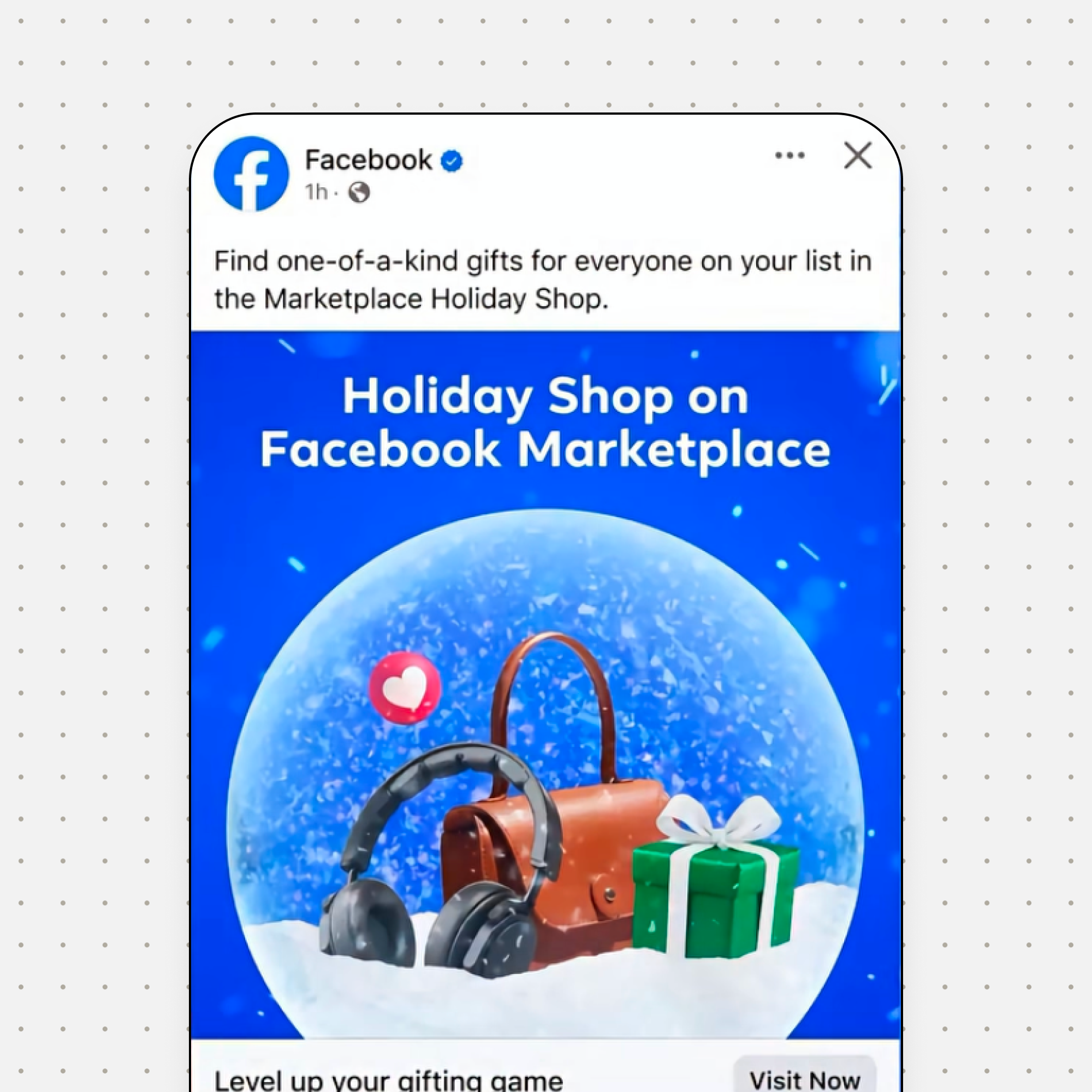 Holiday Shop marketing campaign prototype preview