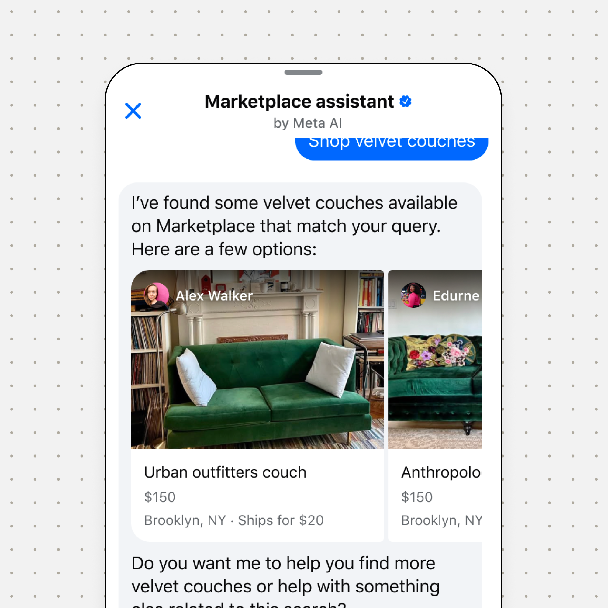 Marketplace Assistant prototype preview