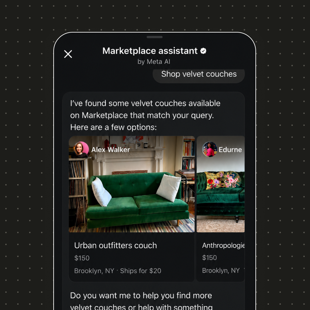Marketplace Assistant prototype preview