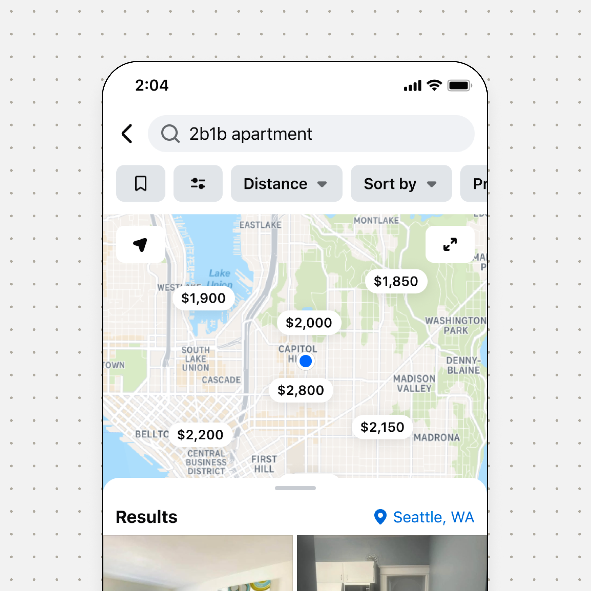 Marketplace map view prototype preview
