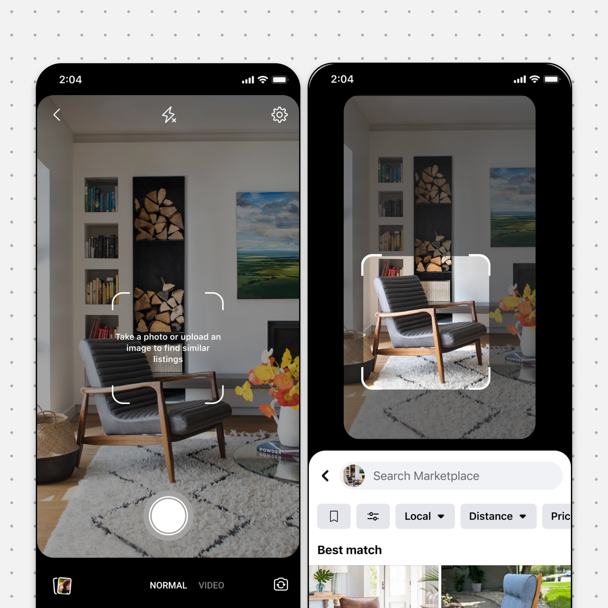 Visual Search prototype preview